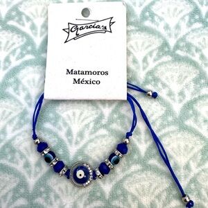 Blue Chord Adjustable Bracelet from Matamoros Mexico. NWT!